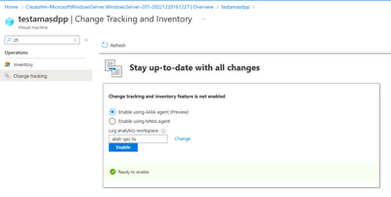 thumbnail image 1 of blog post titled 
	
	
	 
	
	
	
				
		
			
				
						
							Announcing public preview: Azure Change Tracking & Inventory using Azure Monitor agent (AMA)
							
						
					
			
		
	
			
	
	
	
	
	
