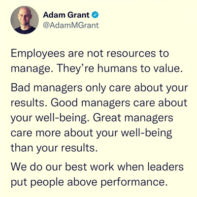 Employees are not resources to manage. They are humans to value.