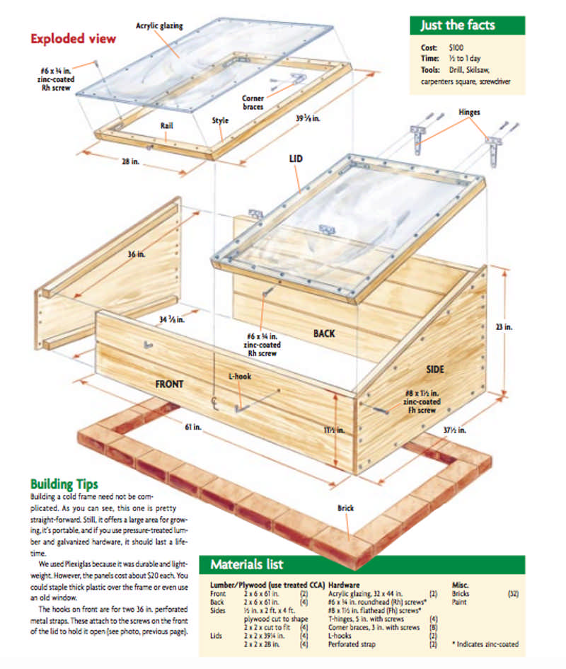 How to Build a Cold Frame Greenhouse - GardensAll